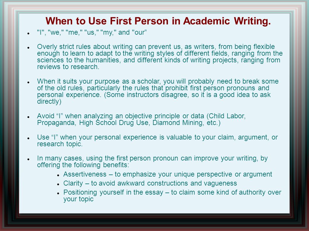 Deictic use of pronouns in academic writing